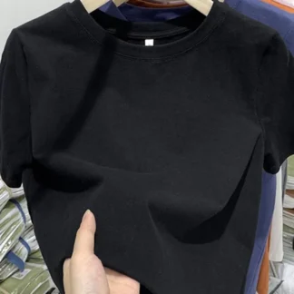 Women T Shirt Girls T-Shirt Woman Clothes Tops Cotton Tshirt Female Short Sleeve Spring Tee Sexy Y2k Top White