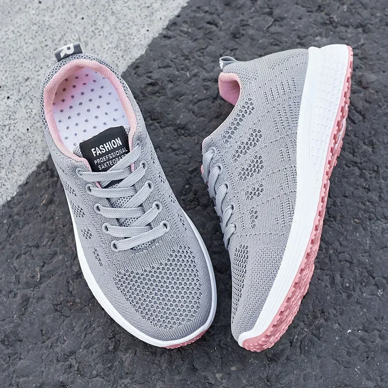 Women's Shoes 2025 Spring New Fashion Soft Walking Flats Non-slip Casual Sport Tennis Shoes Athletic Sneakers for Lady