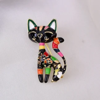 women fashion cat brooch pin jewelry