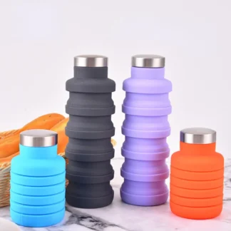 Collapsible Silicone Water Bottle for Eco-Friendly On-the-Go Hydration
