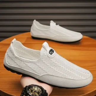 Summer Fashion Men Sneakers  All-match Casual Shoes Outdoor Breathable Loafers Mesh Surface Soft Bottom Casual Loafers 2025