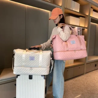 Lightweight Luggage Bag, Large Capacity Travel Duffle Bag Gym Tote Bags, Shoulder Weekender Overnight Bag