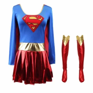 Women Super Girl Superhero Superwomen Costume Fancy Dress Outfit Party Halloween