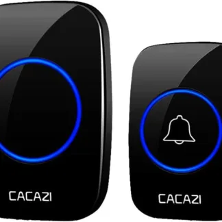 Wireless Waterproof Doorbell, 1000ft Range, 60 Chimes, 5 Volume Levels, 1 Receiver + 1 Button